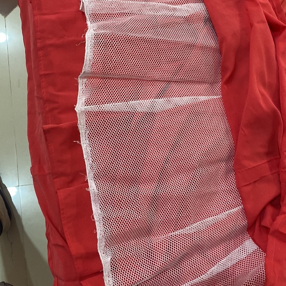 Shimmery georgette fabric lehenga with cut-dana work &crop top n V shaped stole - Picture 7 of 17